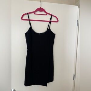 French Connection Black Mini Wrap Dress (size 6)